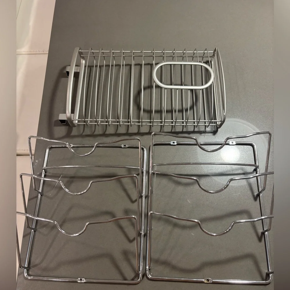Silver Metal Storage Rack Set - Picture 1 of 2